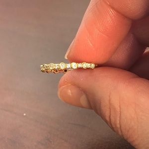 Mini geometric diamond stackable ring.